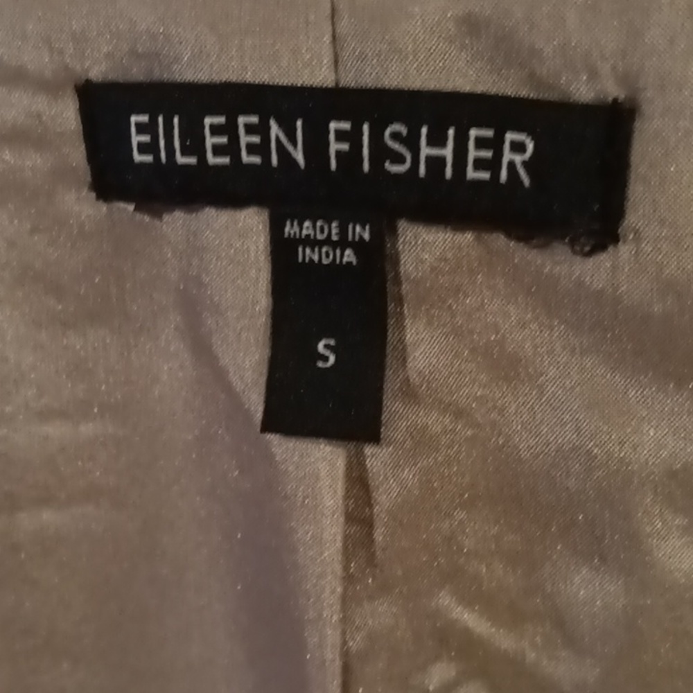 Final Price Eileen Fisher 100% Silk (Shell/Lining) Pleated, Distressed Jacket